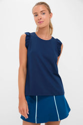 Poseidon Ruffle Performance Jersey Lea Tank